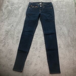 True Religion Womans Dark Blue Skinny Jeans Size 28